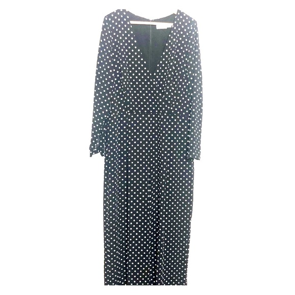 eliza j polka dot jumpsuit